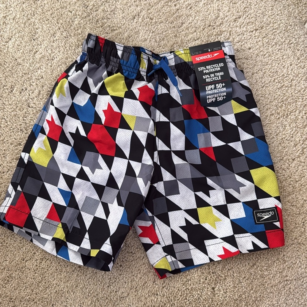 Speedo Geometric Swim Shorts NWT Size small
